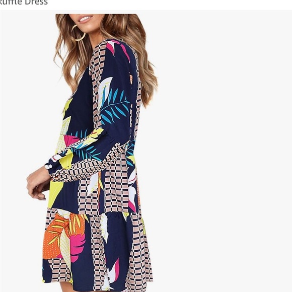 Colorful Geometric Pattern Dress - Picture 5 of 7